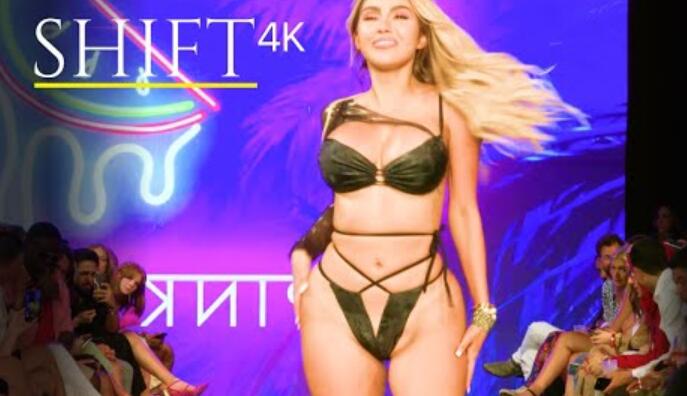 粉红甜瓜泳装时装秀4K 迈阿密游泳周2022