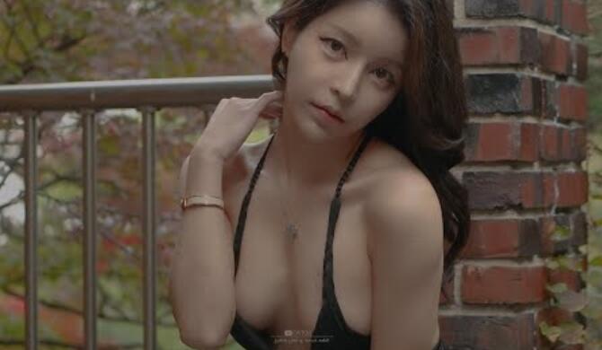 BanHee 深领连衣裙模特 |模特Banhee的视频拍摄！黑色派对礼服